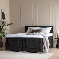 Elektrisch Verstelbare 2-Persoons Elektrische Boxspring Julia - Zwart - Zwart 140x200 Cm - Pocketvering - Inclusief Topper - Dekbed-Discounter.nl