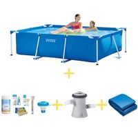 Intex Zwembad - Frame Pool - 220 x 150 x 60 cm - Inclusief WAYS Onderhoudspakket, Filterpomp & Grondzeil - thumbnail