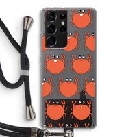 Krab: Samsung Galaxy S21 Ultra Transparant Hoesje met koord