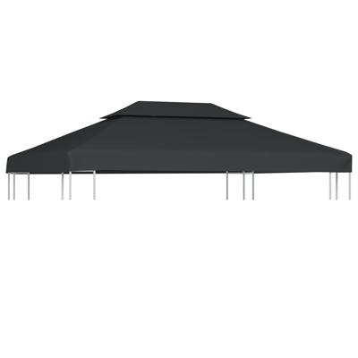 VidaXL Prieeldak 2-laags 4x3m 310 g/m² antracietkleurig
