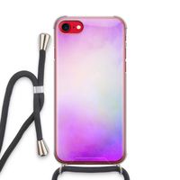Clouds pastel: iPhone SE 2020 Transparant Hoesje met koord
