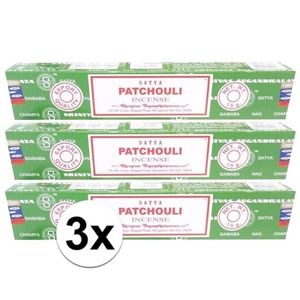 3x Nag Champa wierook Patchouli 15 gram