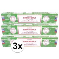 3x Nag Champa wierook Patchouli 15 gram