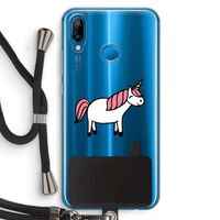 Eenhoorn: Huawei P20 Lite Transparant Hoesje met koord