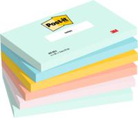 Post-it Notes, 100 vel, ft 76 x 127 mm, pak van 6 blokken, Beachside colour collection