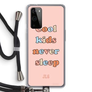 Cool Kids Never Sleep: OnePlus 9 Pro Transparant Hoesje met koord