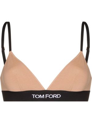 TOM FORD soutien-gorge à bande logo - Rose