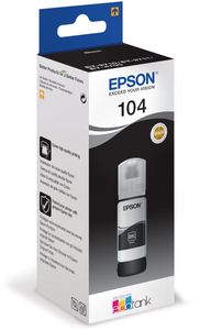 Epson inktfles 104, 4.500 pagina&apos;s, OEM C13T00P140, zwart