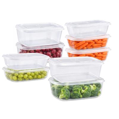 Plasticforte Vershoudbakjes set Classic - 8x stuks - vriezer / magnetron - kunststof - diverse maten