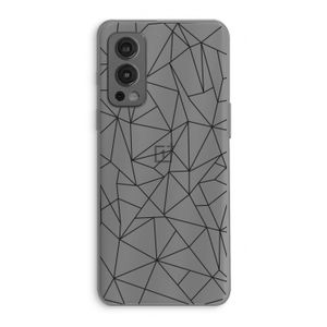 Geometrische lijnen zwart: OnePlus Nord 2 5G Transparant Hoesje