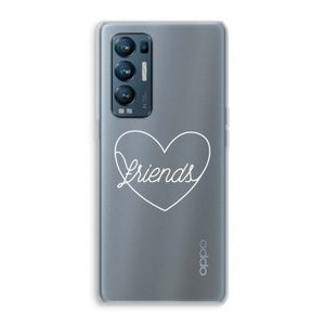 Friends heart pastel: Oppo Find X3 Neo Transparant Hoesje