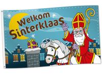 Vlag Welkom Sinterklaas Cartoon (150x90cm)