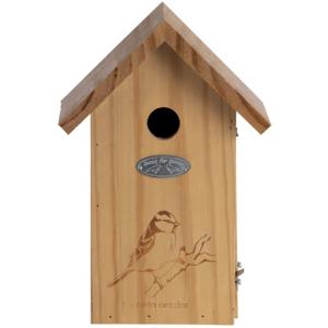 Vogelhuisje Pimpelmees silhouet - 26 cm - hout - nestkastje - voor vogels