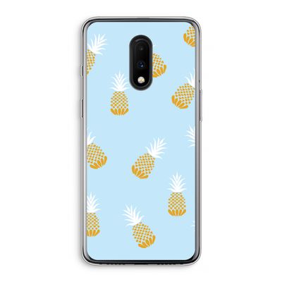 Ananasjes: OnePlus 7 Transparant Hoesje