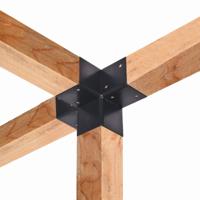 Paalverbinder 4-weg T-model t.b.v. 12 cm paal Tuindeco - Tuindeco