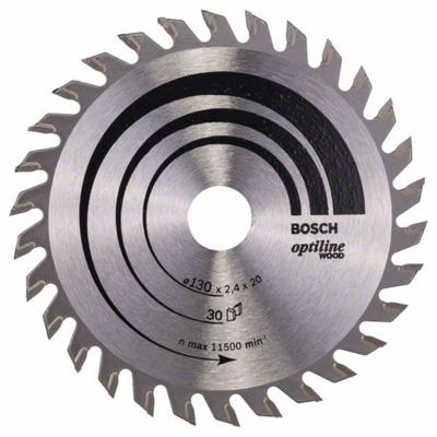 Bosch Accessories Optiline 2608640583 Hardmetaal-cirkelzaagblad 130 x 20 x 2.4 mm Aantal tanden: 30 1 stuk(s)