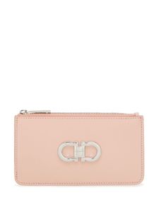 Ferragamo porte-cartes Gancini en cuir - Rose