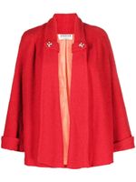 A.N.G.E.L.O. Vintage Cult veste texturée à détail de broche (années 1950) - Rouge
