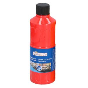 1x Acrylverf / temperaverf fles rood 250 ml