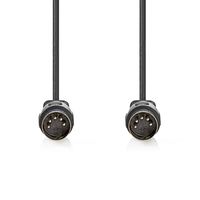 Nedis DIN-Audiokabel | DIN 5-Pins Male | DIN 5-Pins Male | Vernikkeld | 1.00 m | Rond | PVC | Zwart | Label - CAGL20000BK10 - thumbnail