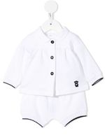 Emporio Armani Kids trousseau de naissance à logo brodé - Blanc