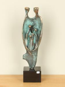 Bronzen beeld Gezin, 31 cm