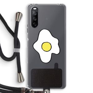 Spiegelei: Sony Sony Xperia 10 III Transparant Hoesje met koord