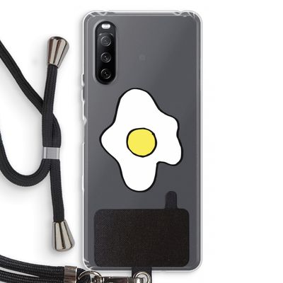 Spiegelei: Sony Sony Xperia 10 III Transparant Hoesje met koord