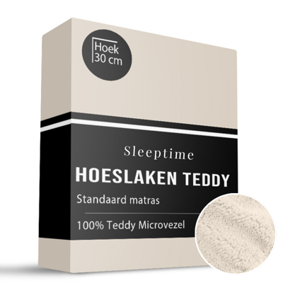 Hoeslaken - Teddy - 160x200 cm - Keuze Uit Meerdere Kleuren - Sleeptime - Dekbed-Discounter.nl