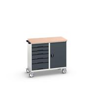 Bott Verso Mobiele Kast | 1050x550x965mm | 6 Laden | 1 Deur | Top Tray | RAL 7016 - 16927124.19 Bott Verso Mobiele Kast | 1050x550x965mm | 6 Laden | 1 Deur | Top Tray | RAL 7016 - 16927124.19