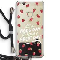 Don't forget to have a great day: Huawei Ascend P10 Lite Transparant Hoesje met koord