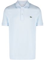 Lacoste polo en coton à patch logo - Bleu