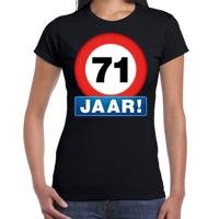 71 jaar geworden - Stopbord - verjaardag t-shirt - zwart - heren - Happy Birthday - kleding