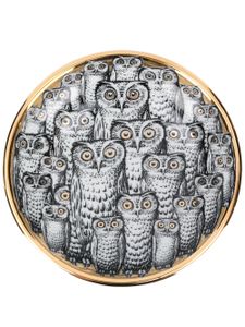 Fornasetti cendrier rond Owl à imprimé graphique - Blanc