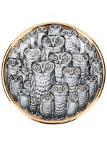 Fornasetti cendrier rond Owl à imprimé graphique - Blanc