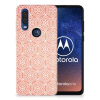 Motorola One Vision | TPU bumper | Pattern Orange