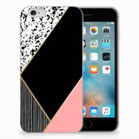 Apple iPhone 6 | 6s TPU Hoesje Zwart Roze Vormen