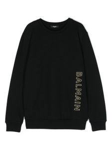 Balmain Kids sweat à logo embossé - Noir