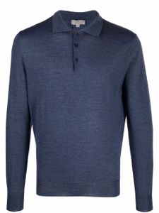 Canali polo en laine mérinos - Bleu