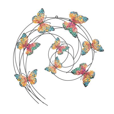 Anna's Collection Tuindecoratie vlinders - 3D - gekleurd - 60 cm - muur/schutting decoratie