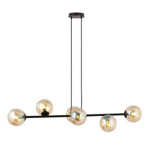 NADUVI Collection Zwarte hanglamp eettafel Valentino 6-lichts