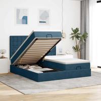 Ottoman bed met matrassen en LED's 180x200cm fluweel