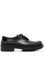 Alexander McQueen derbies en cuir à semelle contrastante - Noir - thumbnail