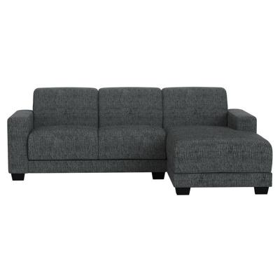 Leen Bakker - Bank Aberdeen Met Chaise Longue Rechts - Kansas - Stof - Grijs - 158x238x84 Cm