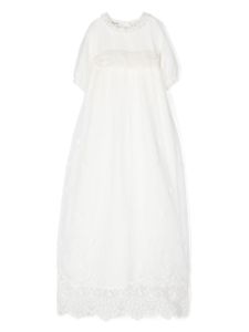 JESURUM BABY robe longue à détails de dentelle - Blanc