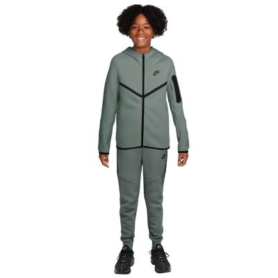 Nike Tech Fleece Sportswear Trainingspak Kids Donkergroen Zwart