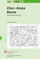 Wandelkaart - Topografische kaart 5002 Chur - Arosa - Davos | Swisstopo - thumbnail