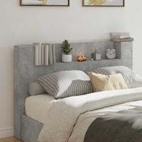 Hoofdbord Beton Grijs 160 x 16,5 x 103,5 cm Bewerkt hout