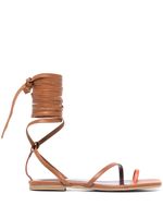 STAUD sandales Nicola en cuir - Marron