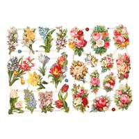 Creativ Company Vintage plaatjes lentebloemen, 2 vellen